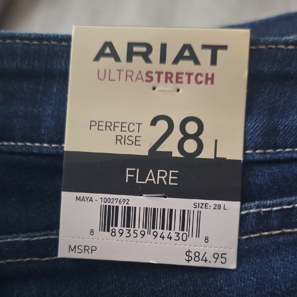 Ariat Women's Flare Jeans - Deep Blue - Picture 3 of 4
